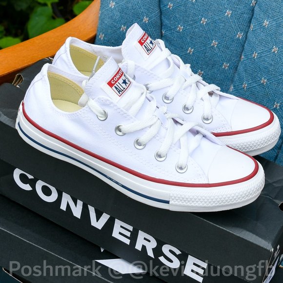 WHITE‎ Converse Chuck Taylor Unisex All Star Ox Sneaker - Picture 5 of 8